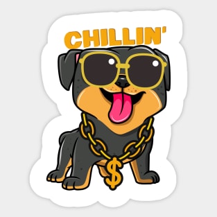 Dog thug chillin' Sticker